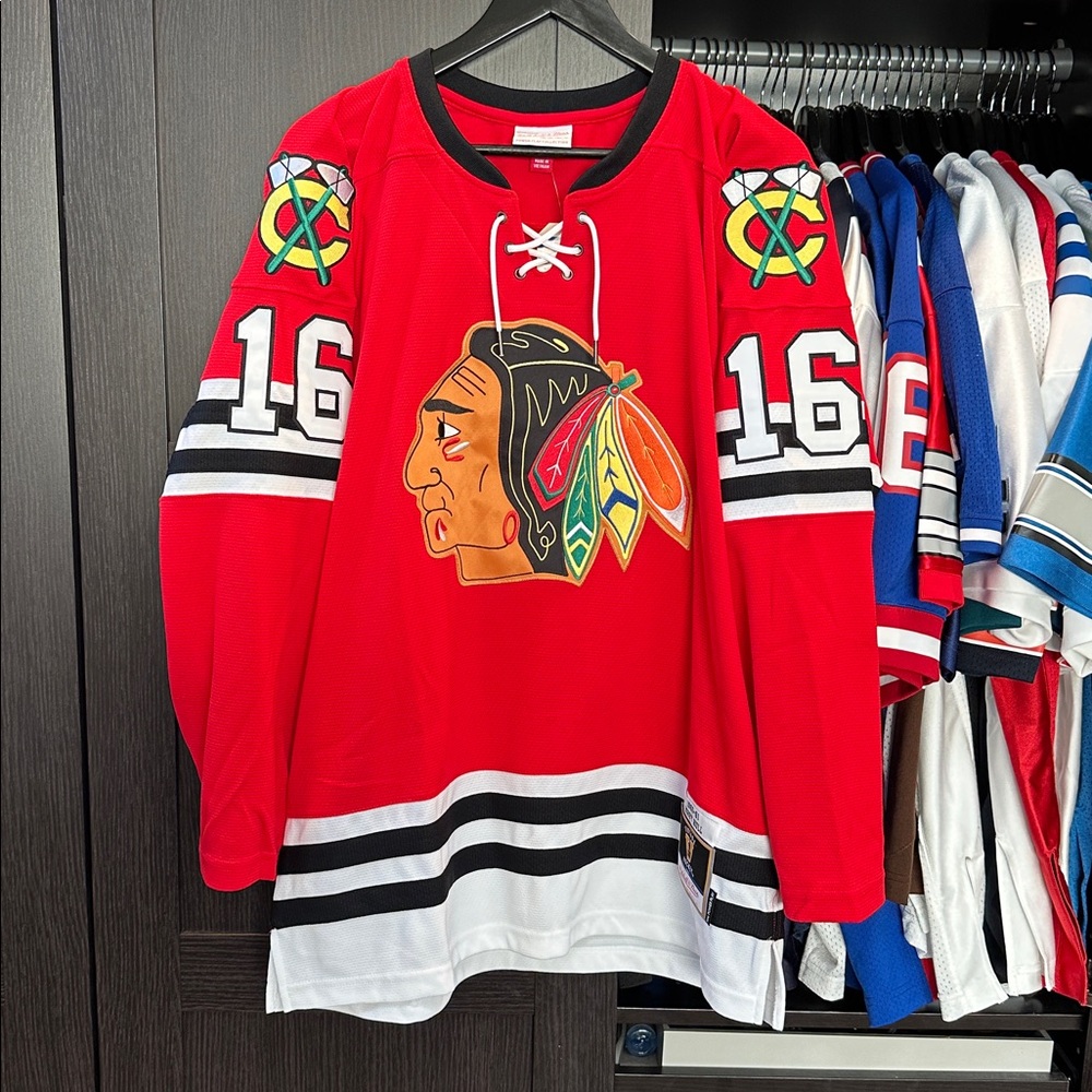 Bobby Hull Chicago Blackhawks 1960-61 Power Play Jersey - Scarlet